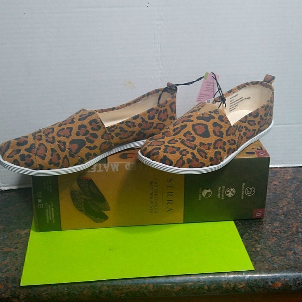 Rothy's "Wannabes" .....Serra Leopard Recycled Flats.... NEW IN BOX...Size #7